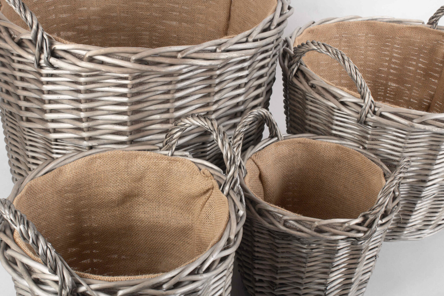 Round Lined Log Basket Devon and Cornwall Logs
