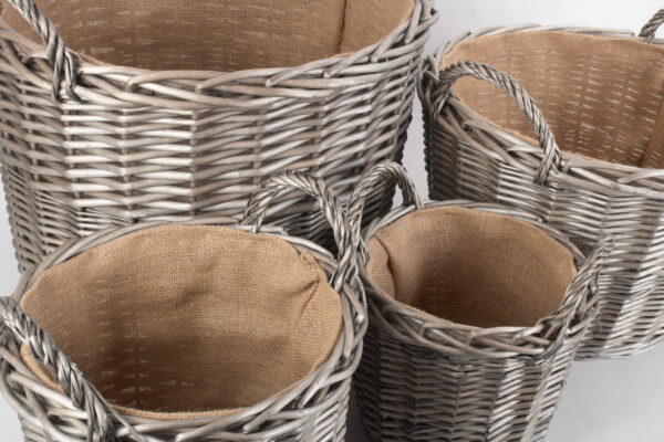 Round Lined Log Basket - Image 3