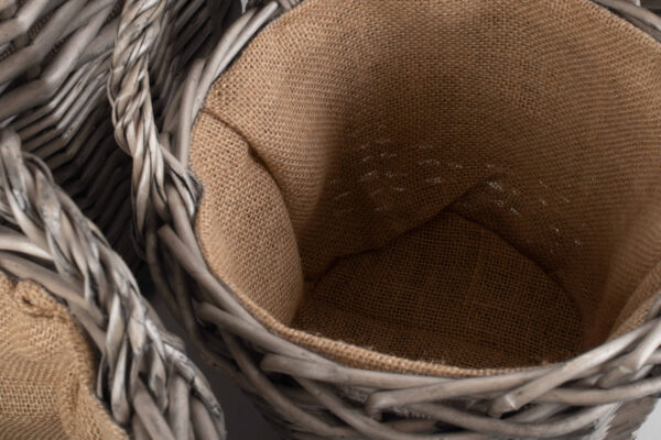 Round Lined Log Basket - Image 4