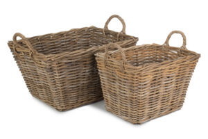 Rectangular Grey Rattan Baskets